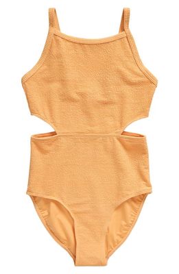 zella Kids' Paradise Cutout One-Piece Swimsuit in Coral Beads