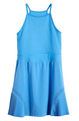 zella Kids' Pleated Trapeze Dress in Blue Regatta