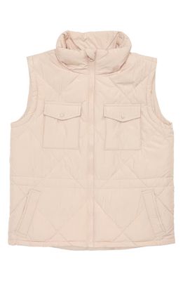 zella Kids' Quilted Puffer Vest in Pink Smoke
