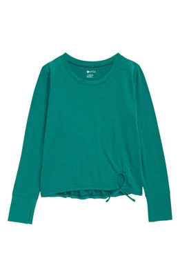 zella Kids' Tied Up Long Sleeve T-Shirt in Green Glade