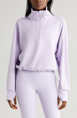 zella Modal Half Zip Pullover in Purple Secret