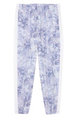 zella Print Track Pants in Blue Thistle Elizabeth Floral