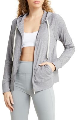 zella Restore Soft Full Zip Hoodie in Grey Shade