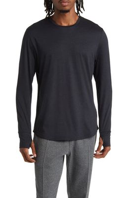 zella Restore Soft Performance Long Sleeve T-Shirt in Black