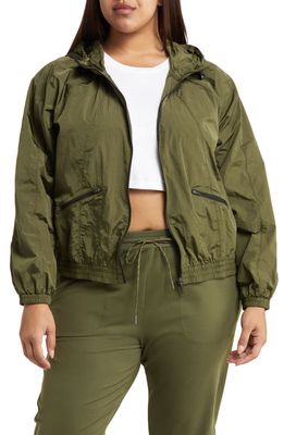 zella Runyon Windbreaker Jacket in Olive Night