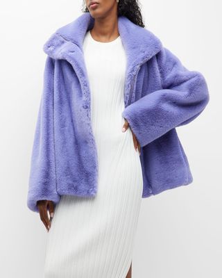 Zendaya Oversize Faux Fur Coat