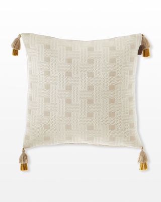 Zenith Pillow with Tassels, 18"Sq.
