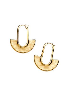 Zenyu 18K Gold-Plate Fan Hoop Earrings