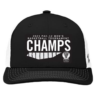 ZEPHYR Black Arizona Wildcats 2023 PAC-12 Men's Basketball Conference Tournament Champions Locker Room Adjustable Hat