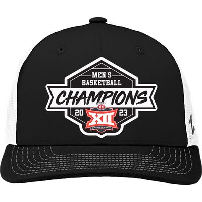 ZEPHYR Black Texas Longhorns 2023 Big 12 Men's Basketball Conference Tournament Champions Locker Room Adjustable Hat