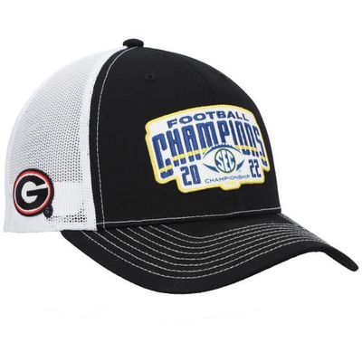ZEPHYR Men's Black/White Georgia Bulldogs 2022 SEC Conference Champions Locker Room Adjustable Trucker Hat