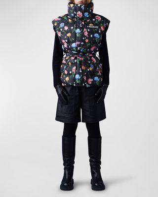 Zerina Recycled Floral Down Vest