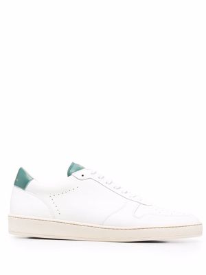 Zespa panelled low-top leather sneakers - White