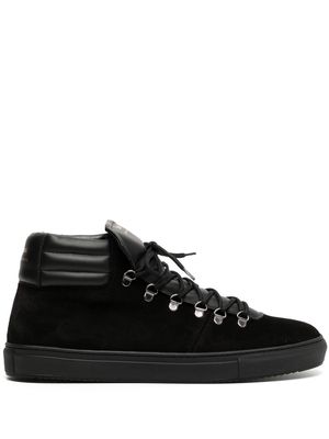 Zespa quilted-edge high-top sneakers - Black