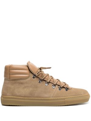 Zespa quilted-edge high-top sneakers - Brown