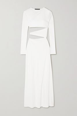Zeynep Arcay - Cutout Jersey Maxi Dress - White