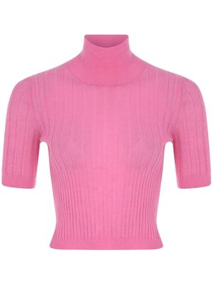 ZEYNEP ARCAY Soft Touch rib-knit turtleneck top - Pink