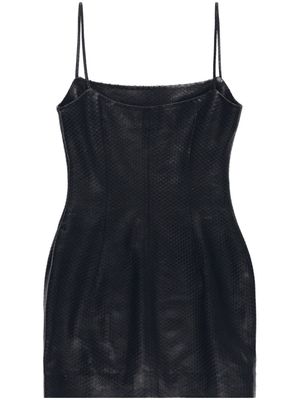 ZEYNEP ARCAY square-neck leather minidress - Black