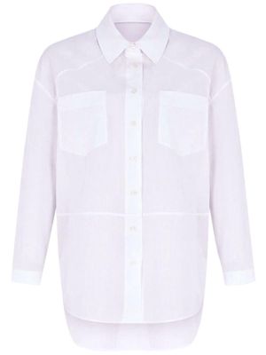 ZEYNEP ARCAY striped cotton-poplin shirt - White