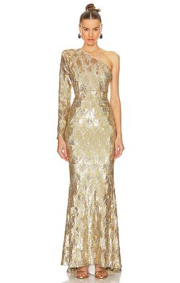 Zhivago Mean Streets Gown in Metallic Gold