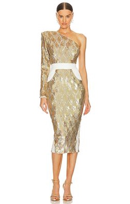 Zhivago Night Moves Dress in Metallic Gold