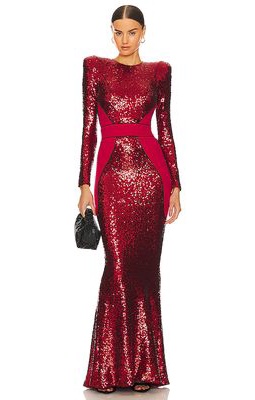 Zhivago Super Rad Sequin Gown in Red