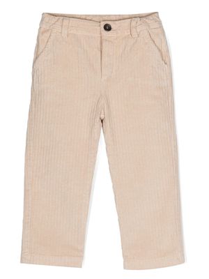 Zhoe & Tobiah corduroy cotton straight trousers - Neutrals