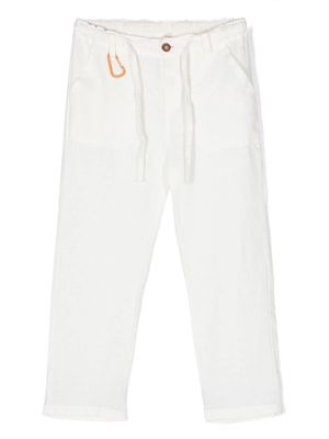 Zhoe & Tobiah drawstring-waistband linen trousers - Neutrals