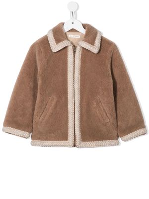 Zhoe & Tobiah faux-shearling zip jacket - Brown