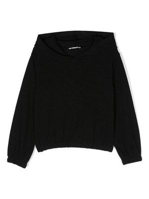 Zhoe & Tobiah glitter-detail long-sleeve hoodie - Black