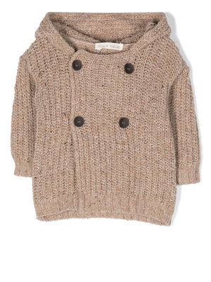 Zhoe & Tobiah hooded wool-blend cardigan - Neutrals