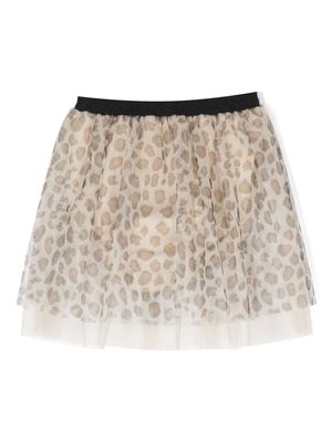 Zhoe & Tobiah leopard-print tulle skirt - Neutrals