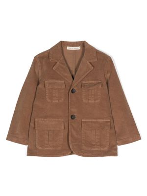 Zhoe & Tobiah notched-lapels cotton-blend blazer - Brown