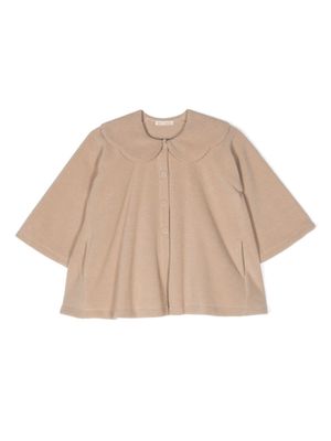 Zhoe & Tobiah peter-pan collar button-fastening jacket - Neutrals