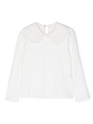 Zhoe & Tobiah Peter Pan-collar cotton blouse - White