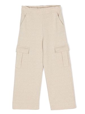 Zhoe & Tobiah straight-leg knitted cargo trousers - Neutrals