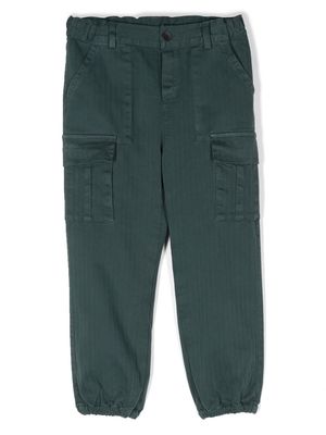 Zhoe & Tobiah stretch-cotton straight-leg trousers - Green