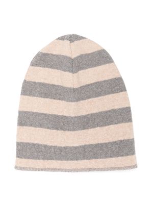 Zhoe & Tobiah striped fine-knit beanie - Neutrals