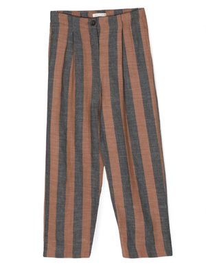 Zhoe & Tobiah wide-leg striped trousers - Grey