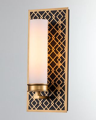 Ziggy 1-Light Bath Bar Sconce in Lacquered Gold