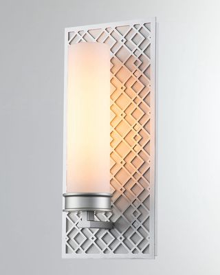 Ziggy 1-Light Bath Bar Sconce in Lacquered Silver