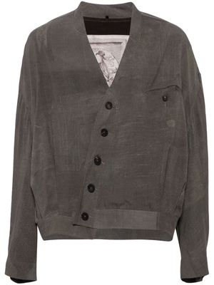 Ziggy Chen asymmetric-fastening shirt jacket - Grey