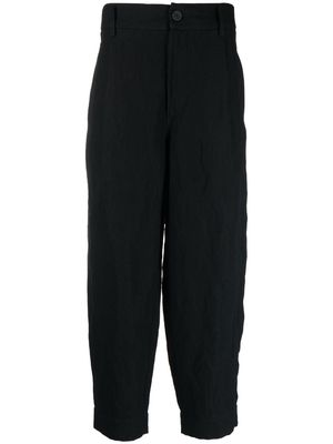 Ziggy Chen tapered cropped trousers - Black