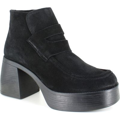 ZIGIny Bertina Water Resistant Platform Bootie in Black Suede