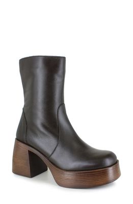 ZIGIny Birgit Platform Bootie in Black/Brown Leather