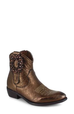 ZIGIny Helisent Water Resistant Western Boot in Bronze Leather