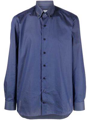 Zilli long-sleeve poplin shirt - Blue