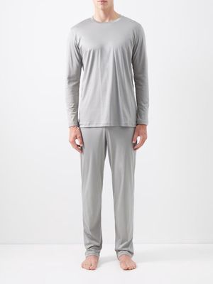 Zimmerli - Cotton Long-sleeved Pyjamas - Mens - Khaki
