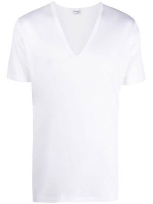 Zimmerli V-neck cotton T-shirt - White