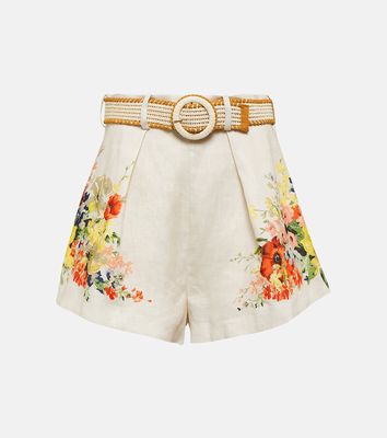 Zimmermann Alight floral linen shorts